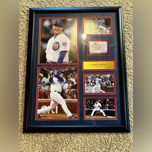 Chicago Cubs Anthony Rizzo Authentic Framed 5 Photo Signed Baseball Card Collage